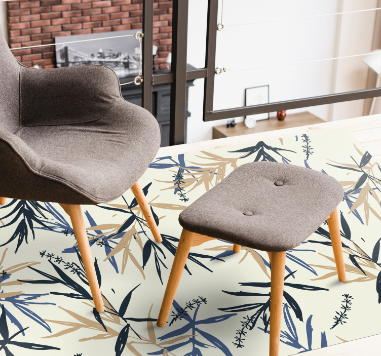 čínske rastliny kvetinový koberec - Tenstickers