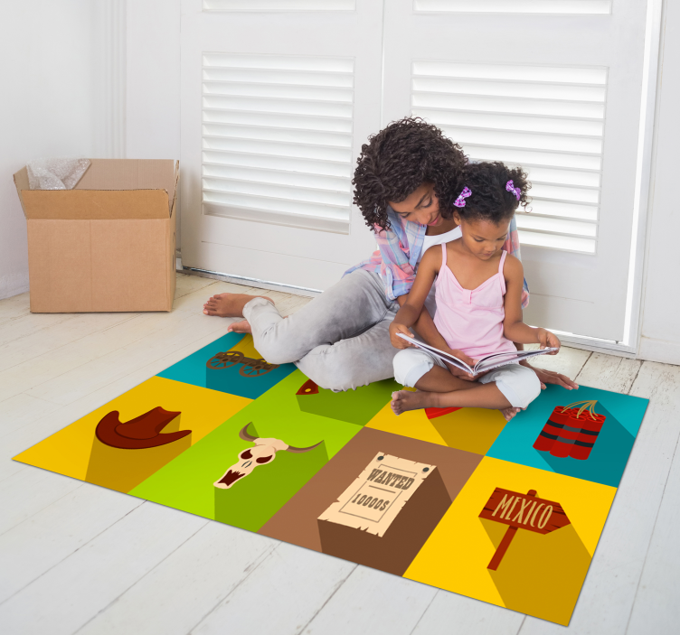 detský vinylový hry westernové dobrodružstvo - Tenstickers