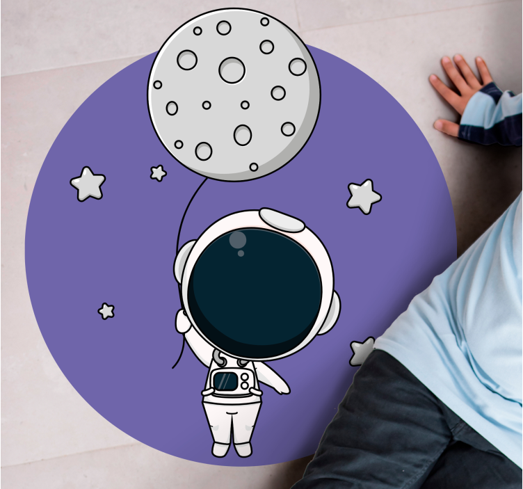 rôzne vinylové koberce pre deti astronaut s balónom - Tenstickers