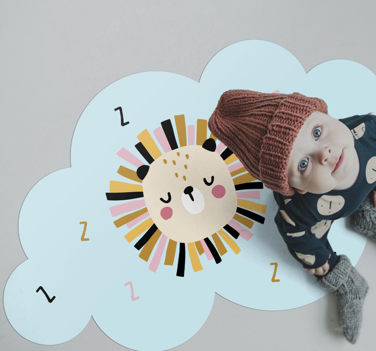 detský vinylový koberec ospalý leví oblak - Tenstickers