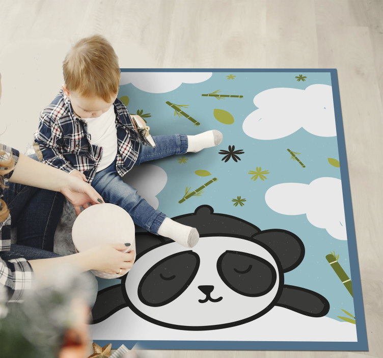 detský vinylový koberec panda vysnívaná krajina - Tenstickers