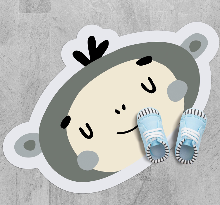 vinylový koberec pre bábätko tvár severskej opice - Tenstickers