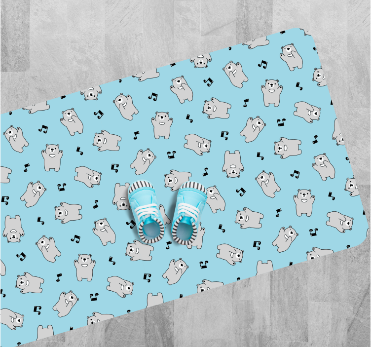 vinylový koberec pre bábätko roztomilé medvedie postavičky - Tenstickers