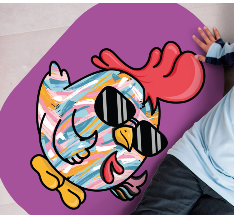 rôzne vinylové koberce pre deti šik kuracia postavička - Tenstickers