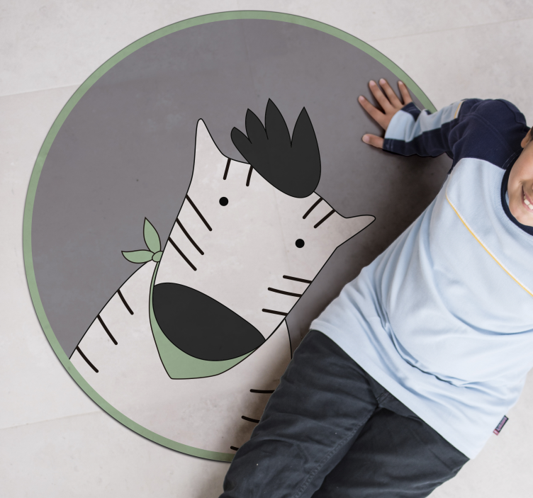 detský vinylový koberec veselá zebra - Tenstickers