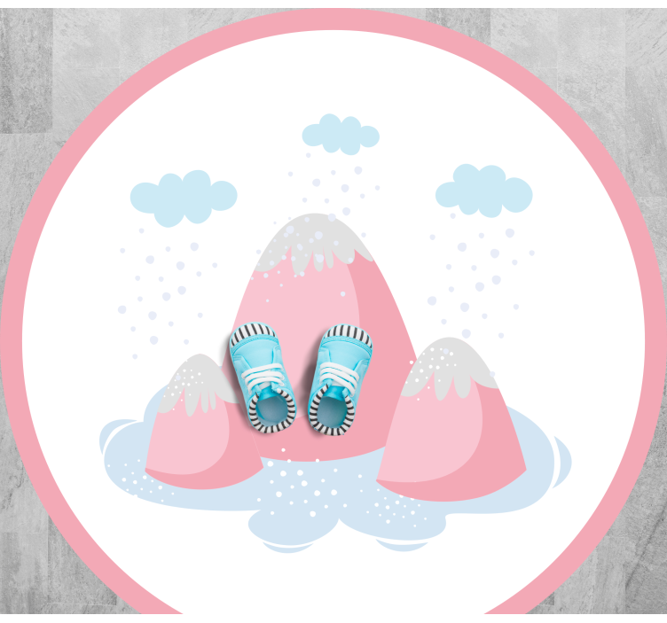 detský vinylový koberec zasnežená horská scéna - Tenstickers