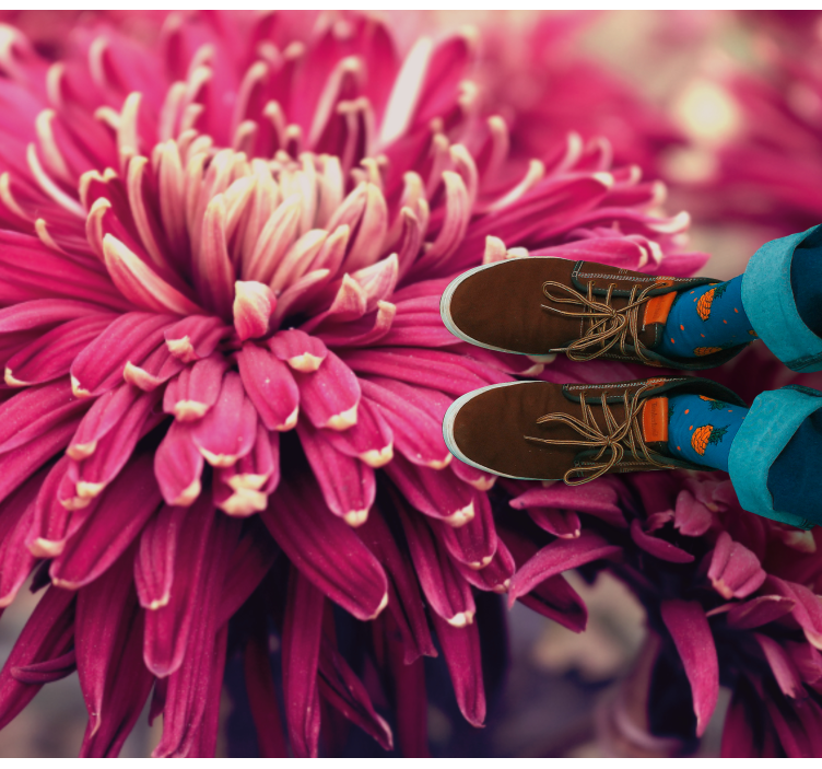 Dizajn veľkých kvetov kvetinový koberec - Tenstickers