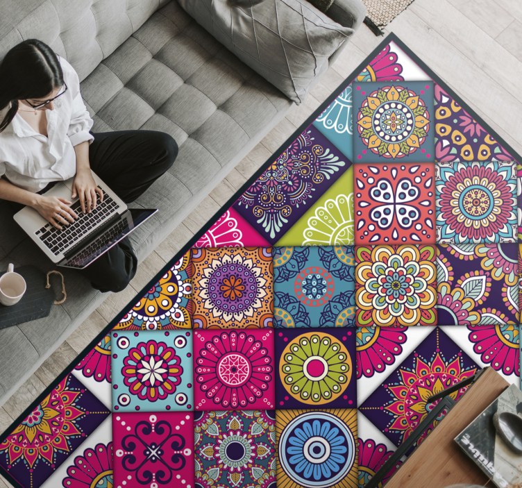 Nádherná kompozícia vinylového koberca - Tenstickers