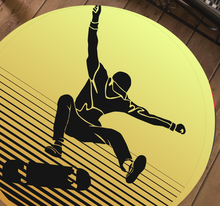 Skateboard silueta dospievajúci vinylový koberec - Tenstickers