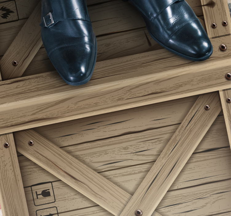 Efekt materiálu - drevený efektový vinylový koberec - Tenstickers