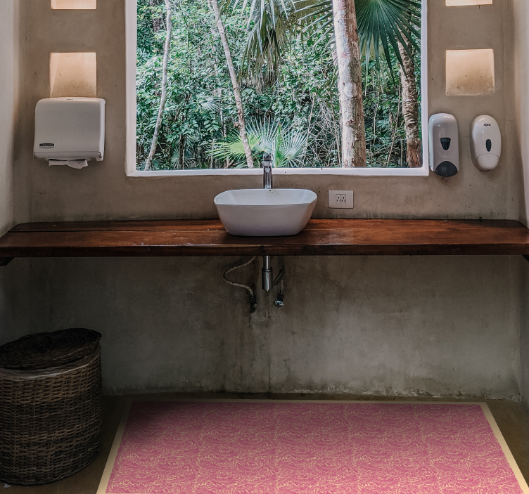 Elegantné ozdoby ružový moderný koberec - Tenstickers