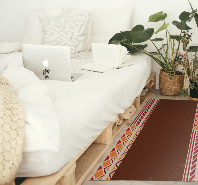 etnický vinylový koberec etnický hraničný vzor - Tenstickers