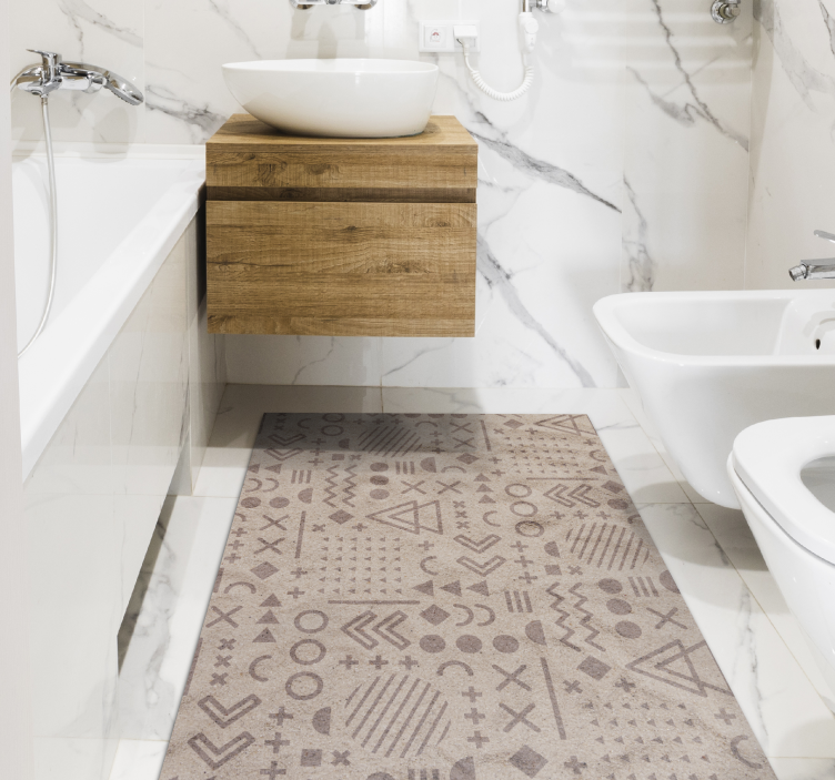 etnický vinylový koberec etnický vzorovaný doplnok - Tenstickers