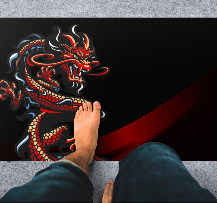 vinylový koberec pre mládež ilustrácia draka - Tenstickers