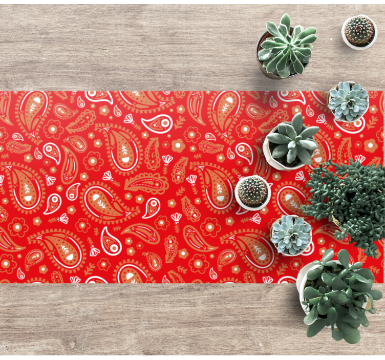 mozaika vinylový koberec žiarivá paisley potlač - Tenstickers