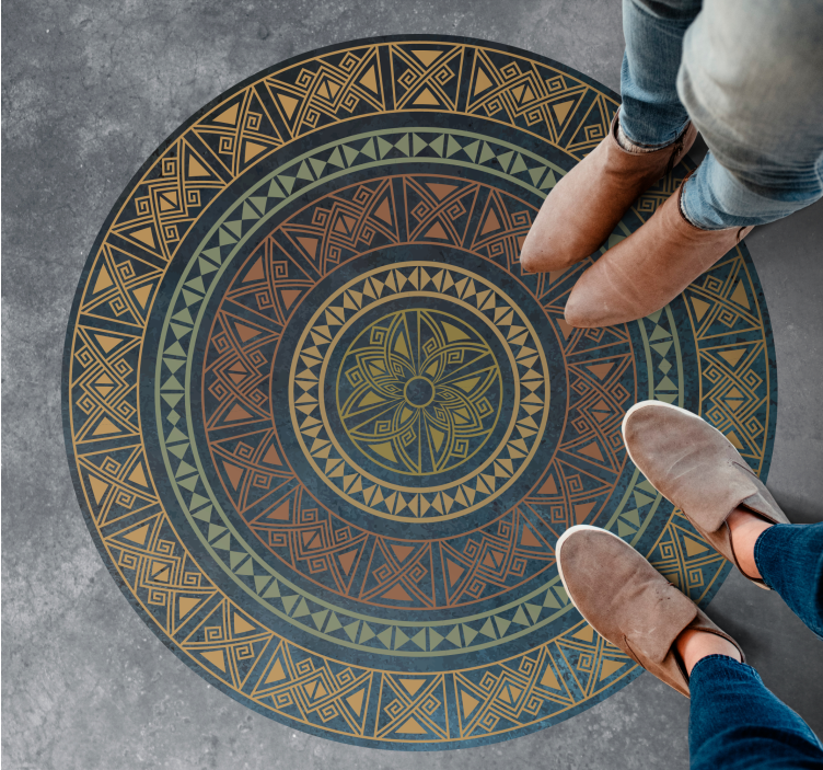 etnický vinylový koberec staroveká mandala - Tenstickers