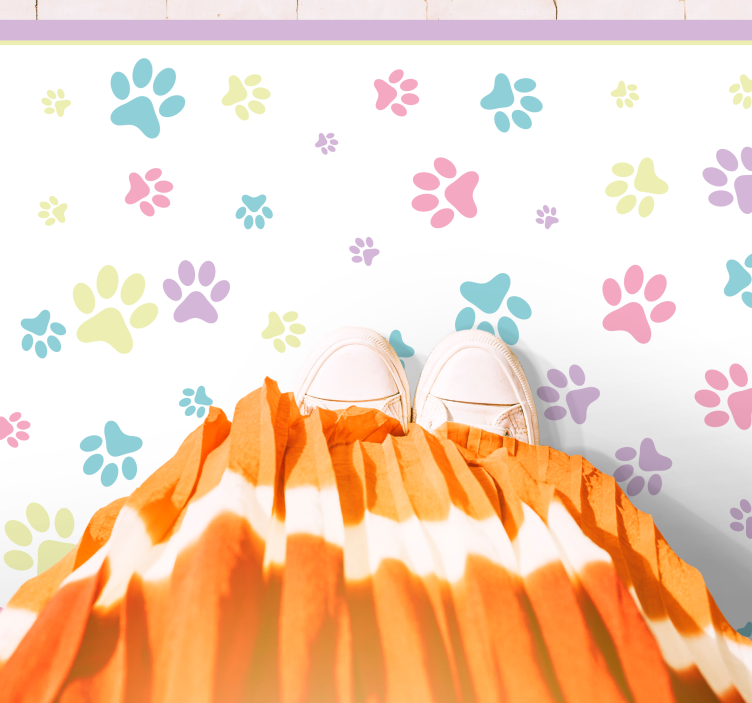 Fantastický farebný koberec pre psie labky - Tenstickers