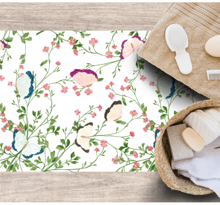 Fantasy akvarelový kvetinový koberec - Tenstickers