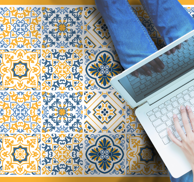 Farebné kúpeľňové koberce s južným vzorom - Tenstickers