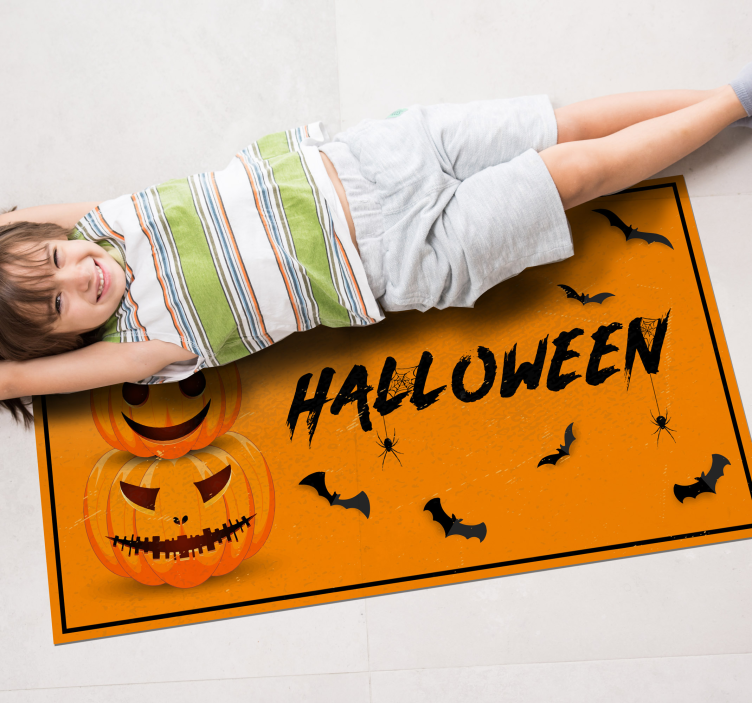 Halloween tekvica netopiere halloweenske koberce - Tenstickers
