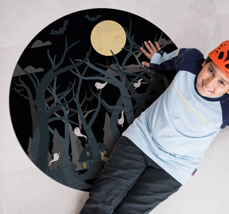 Halloweenský nočný vinylový koberec - Tenstickers