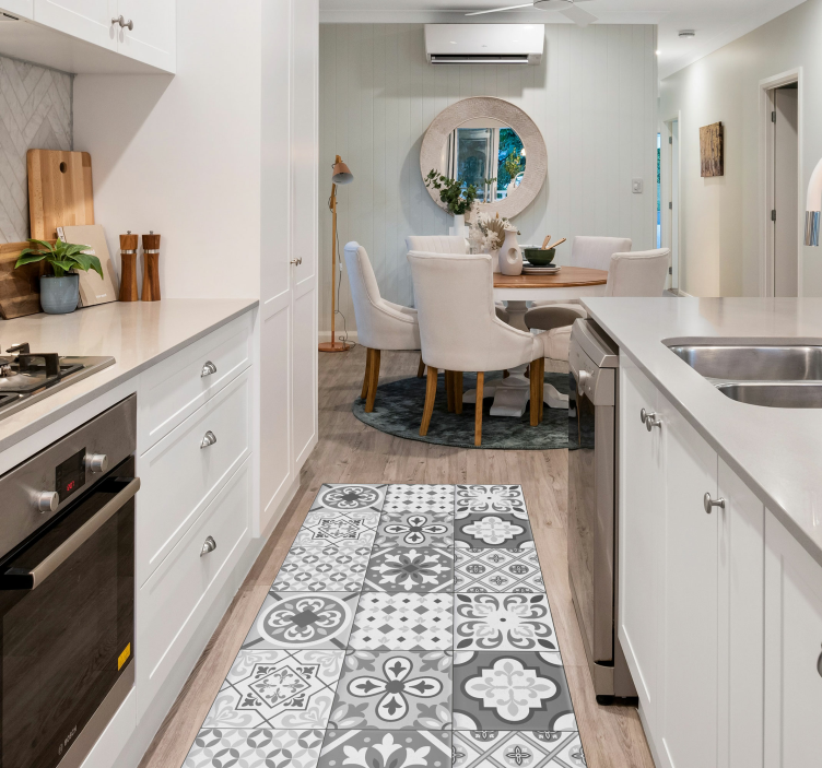 Hidraulický efekt dlaždice šedá farba dlaždice koberec - Tenstickers