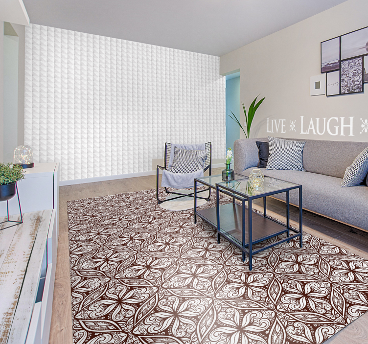 Hnedý retro obklad vinylový koberec - Tenstickers