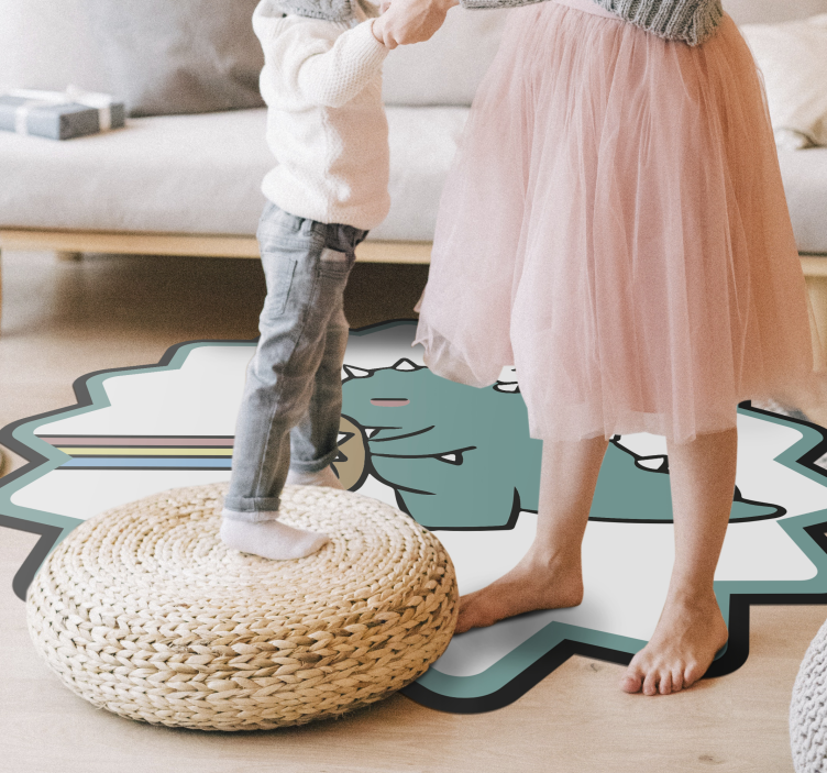 rôzne vinylové koberce pre deti dúhový dych dinosaura - Tenstickers