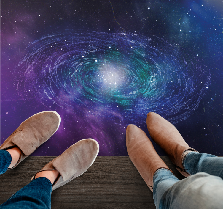 hviezdy vinylový koberec galaktický vírový vzor - Tenstickers