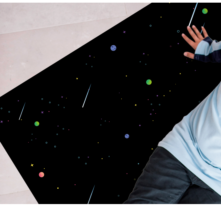 hviezdy vinylový koberec kozmická hviezdna obloha - Tenstickers