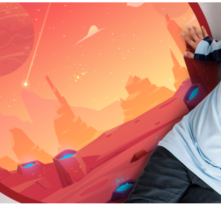 hviezdy vinylový koberec kozmická púštna scéna - Tenstickers