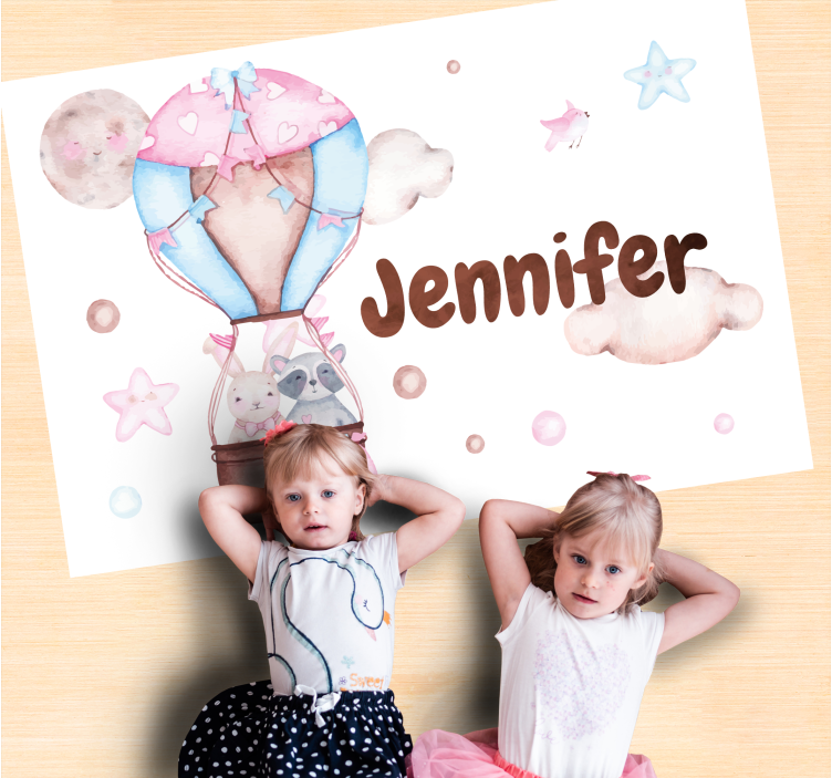 Jemné teplovzdušné balóny personalizovaná podložka - Tenstickers
