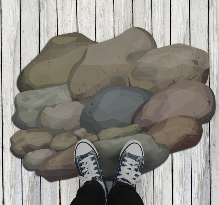 kamene vinylový koberec kamienková ilustrácia - Tenstickers