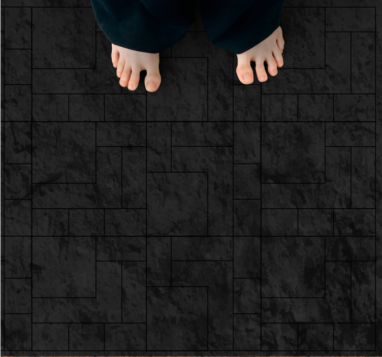 kamene vinylový koberec textúrovaný čierny povrch - Tenstickers