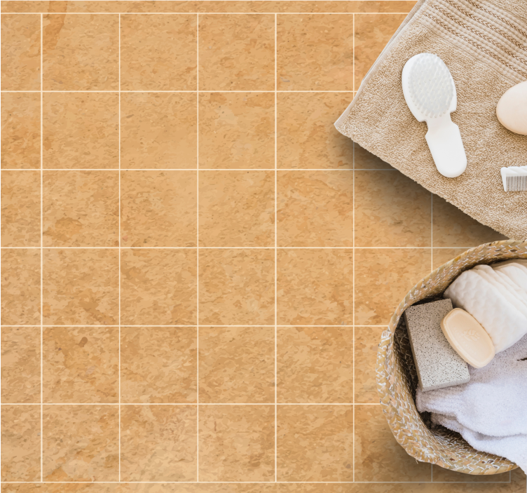 kamene vinylový koberec prirodzený béžový vzhľad - Tenstickers