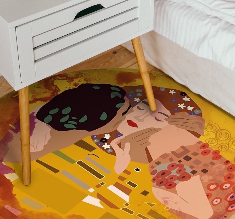 Vinylový koberec klimtov bozk - Tenstickers