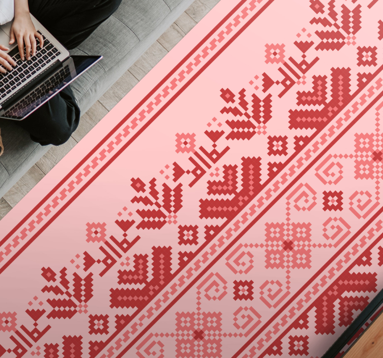 Etnický vinylový koberec z ľudového umenia - Tenstickers
