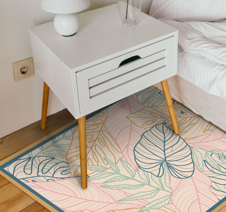 Vintage severský vinylový koberec v tropickom štýle - Tenstickers