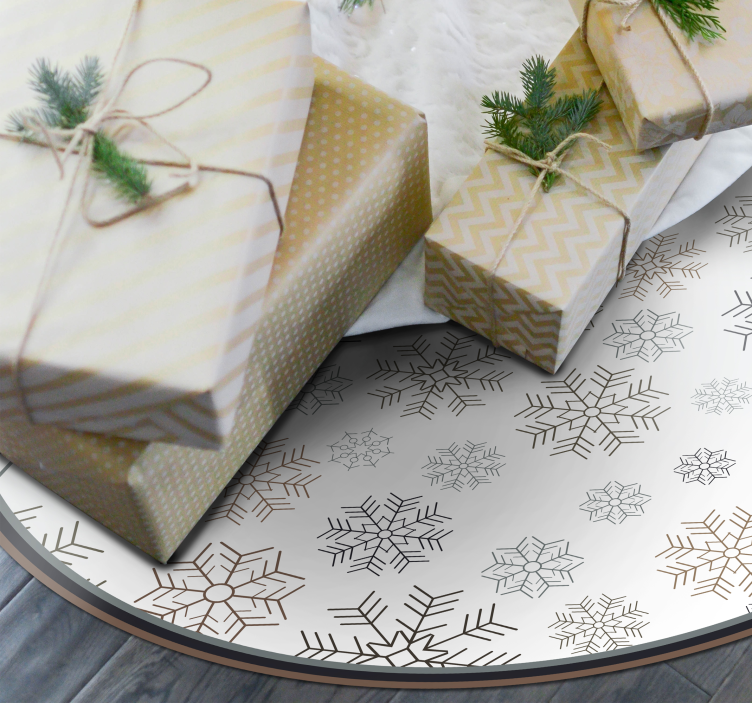 Koberec zo snehových vločiek vinylový obývacia izba - Tenstickers