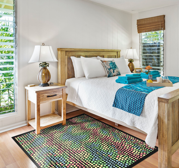 Dúha hadia potlač vinylová rohož - Tenstickers