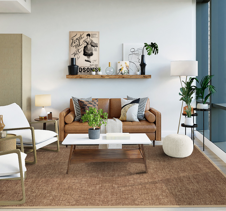 Béžový koberec s prírodným vláknom - Tenstickers