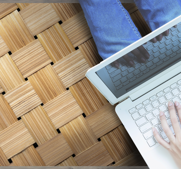Prírodný bambusový vzor textúry koberec - Tenstickers