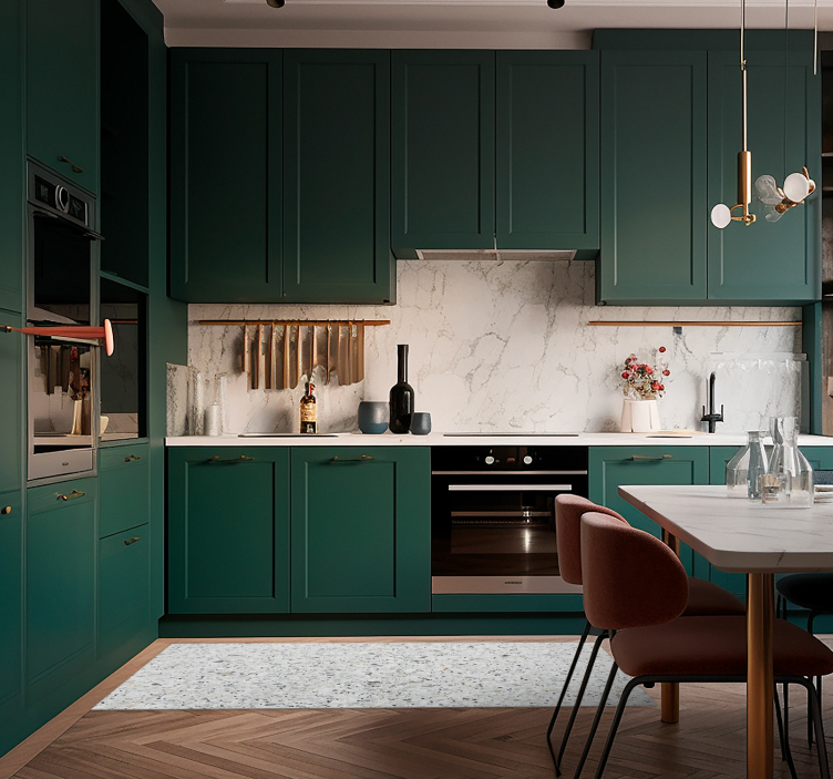 Vinylový koberec šedej terazzovej textúry - Tenstickers