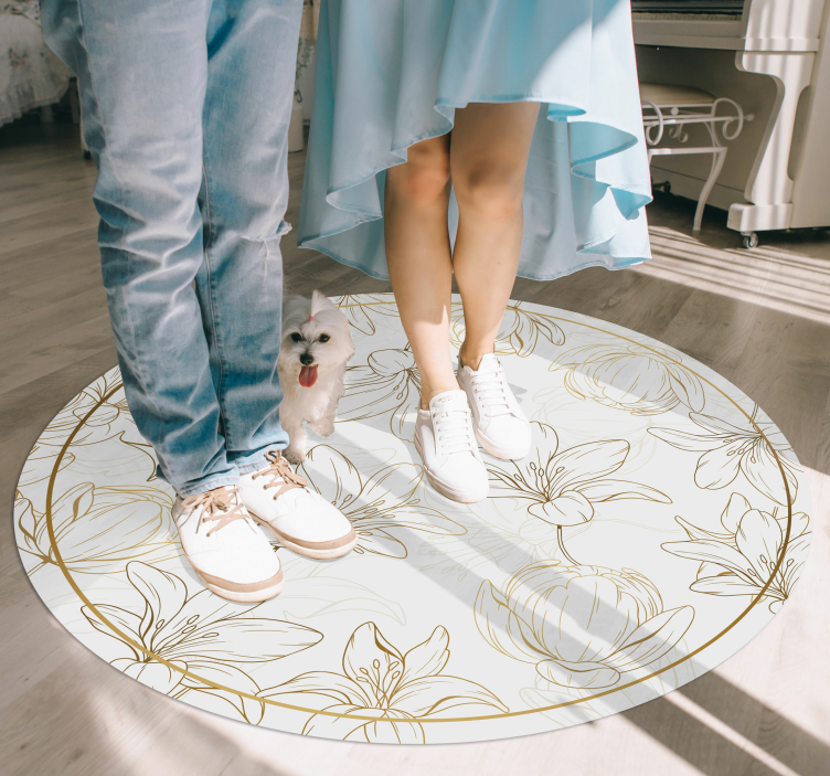 Kvetinový koberec zlatých kvetov - Tenstickers
