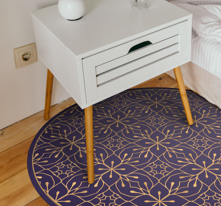 Mandala elegantný vintage vinylový koberec mandaly - Tenstickers
