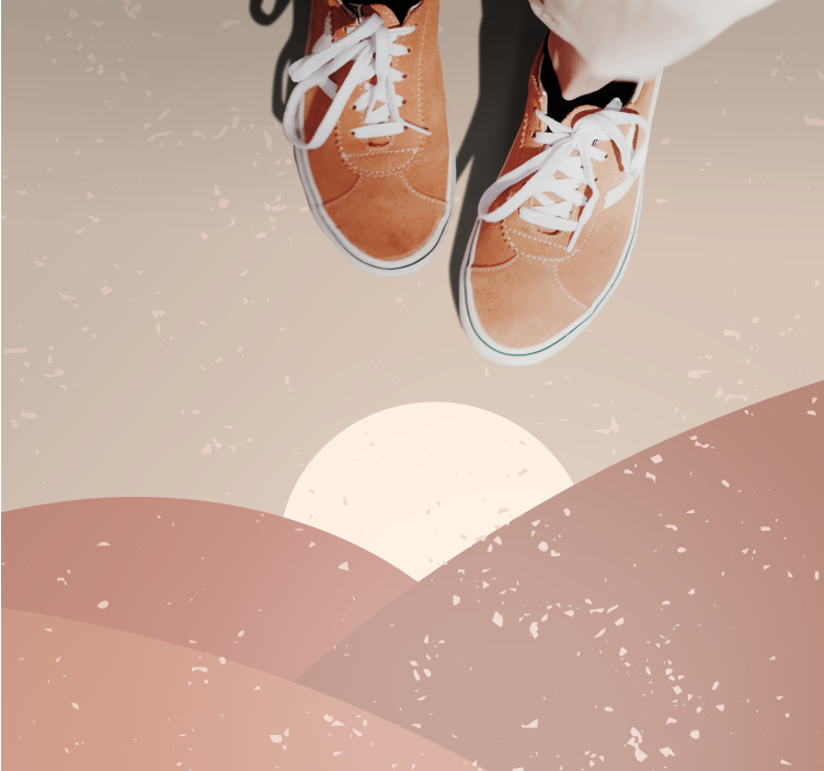 vinylový koberec minimalisticky abstraktná krajina - Tenstickers