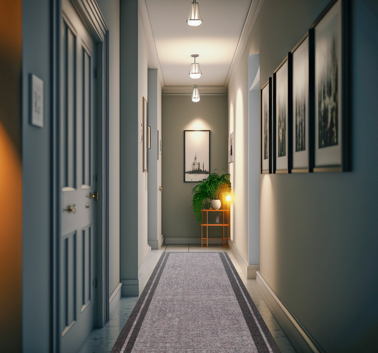 Moderný koberec s tmavým rámom - Tenstickers