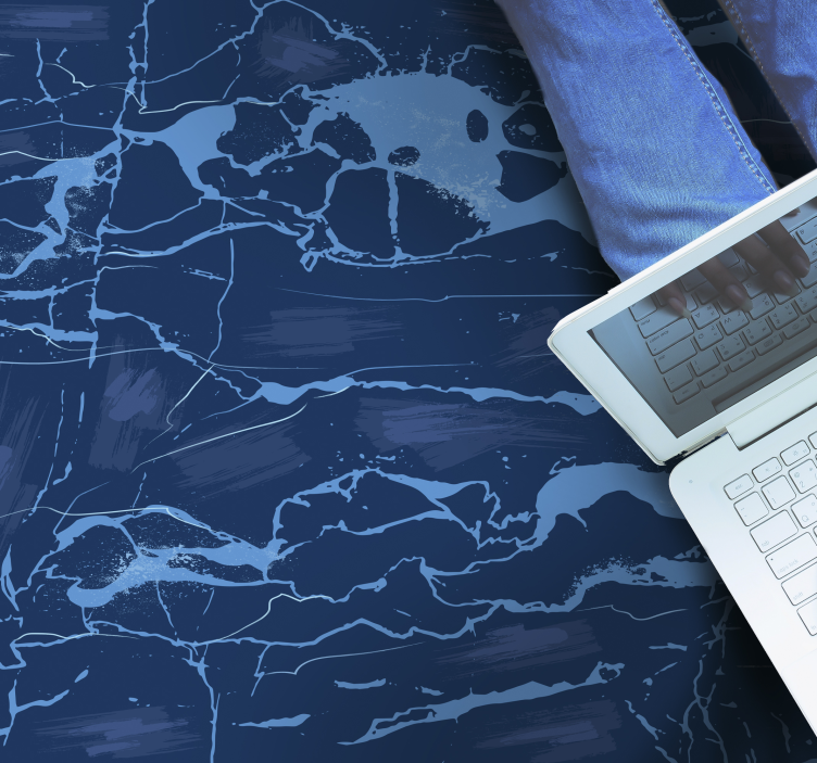 Moderný vinylový koberec z modrého mramoru - Tenstickers