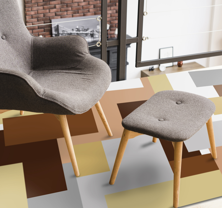 moderný vinylový koberec abstraktné geometrické motívy - Tenstickers