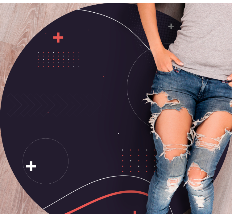 moderný vinylový koberec abstraktné zakrivené vzory - Tenstickers